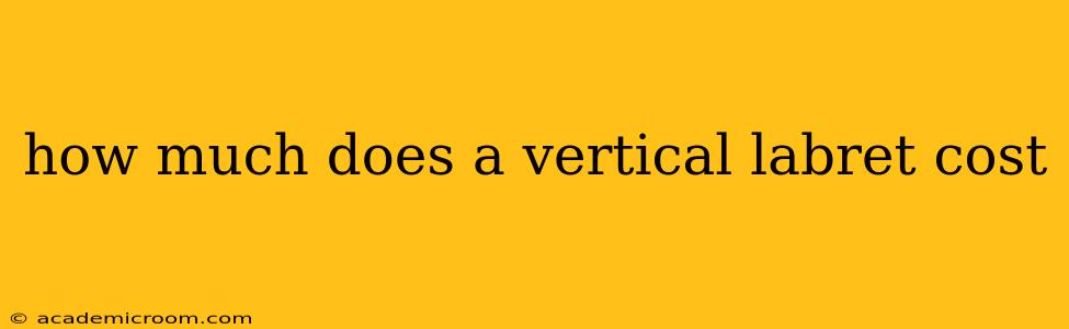 how much does a vertical labret cost
