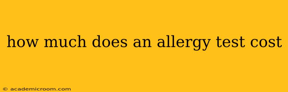 how much does an allergy test cost