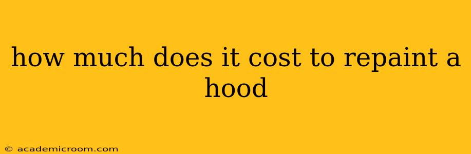 how much does it cost to repaint a hood