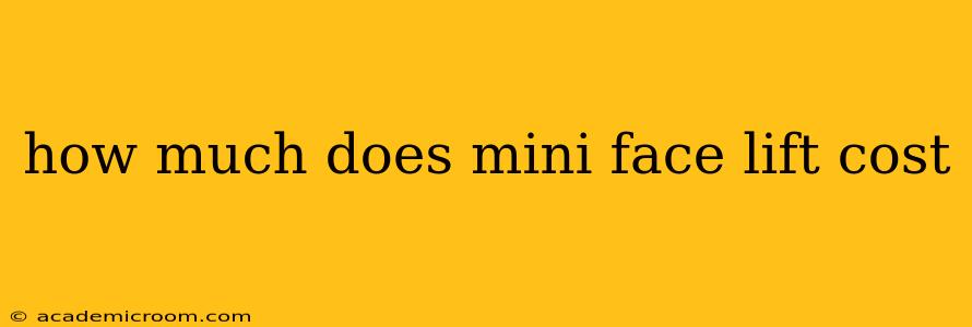 how much does mini face lift cost