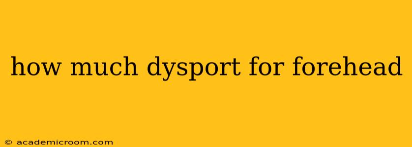 how much dysport for forehead
