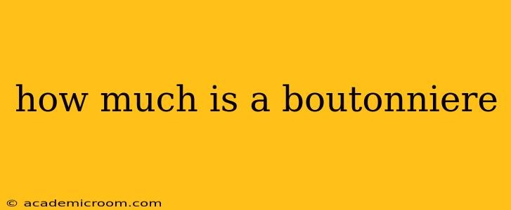 how much is a boutonniere