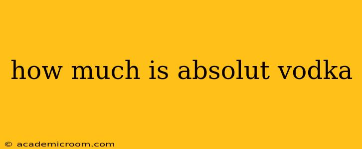 how much is absolut vodka