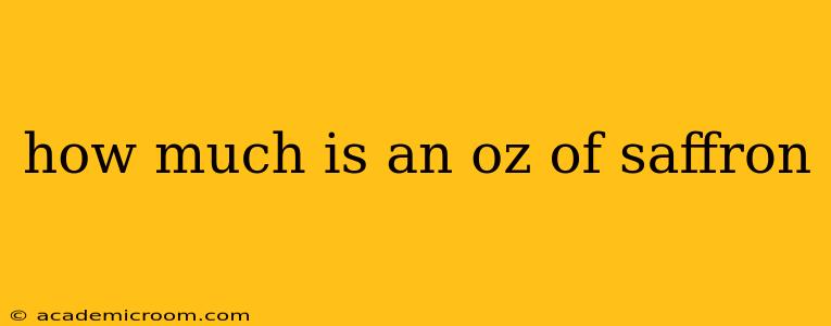 how much is an oz of saffron