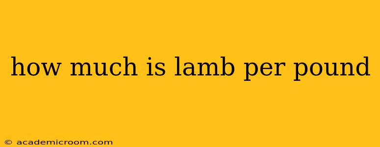 how much is lamb per pound