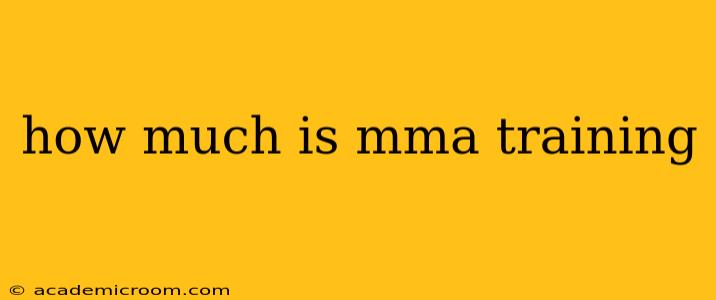 how much is mma training