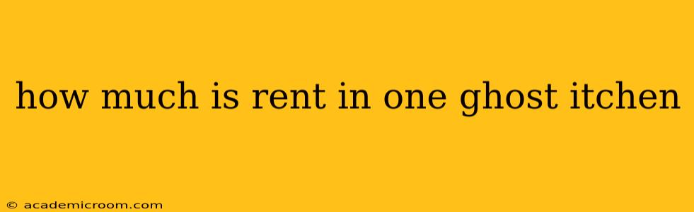 how much is rent in one ghost itchen