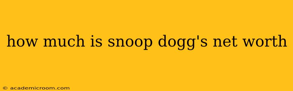 how much is snoop dogg's net worth