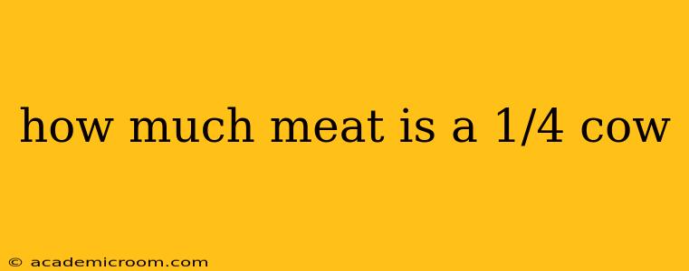 how much meat is a 1/4 cow