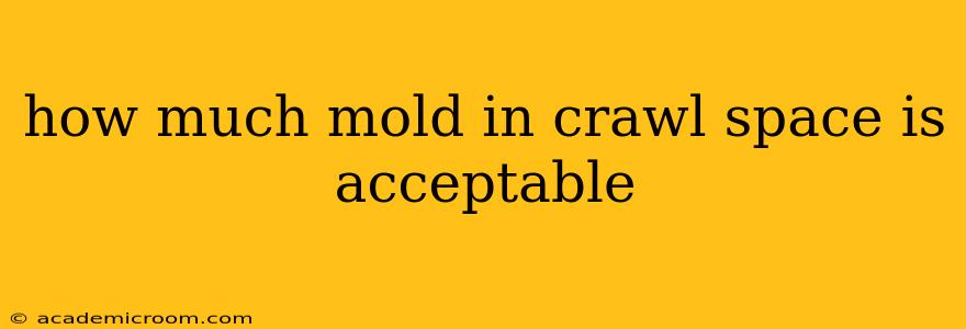 how much mold in crawl space is acceptable