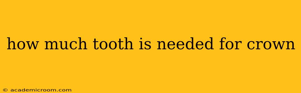 how much tooth is needed for crown