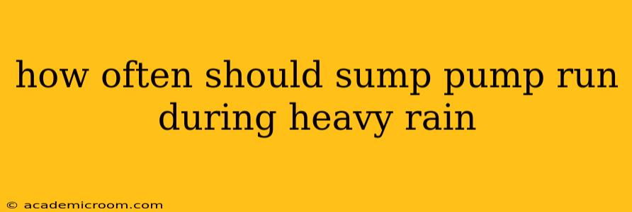 how often should sump pump run during heavy rain