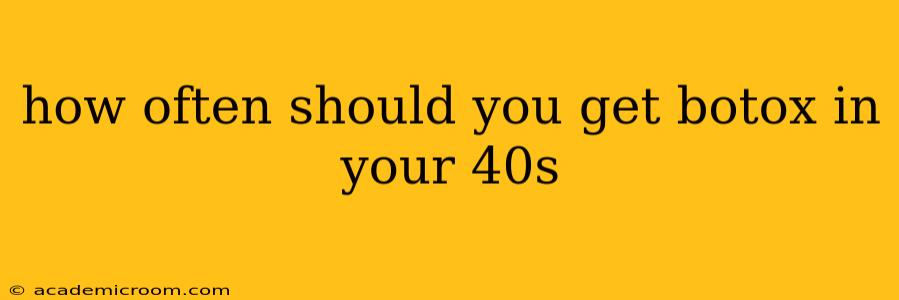 how often should you get botox in your 40s