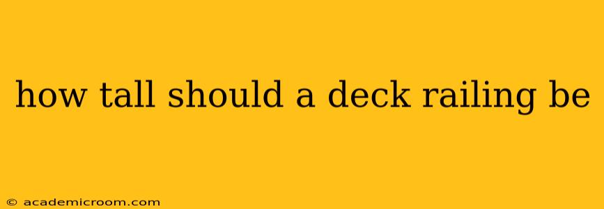 how tall should a deck railing be