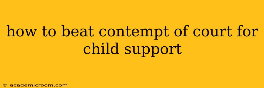 how to beat contempt of court for child support