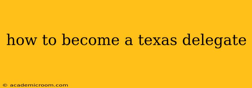how to become a texas delegate
