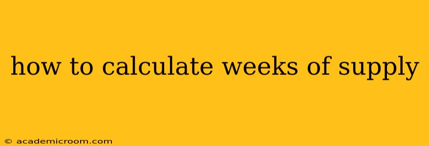 how to calculate weeks of supply