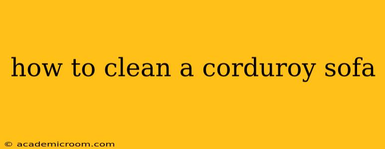 how to clean a corduroy sofa