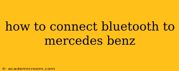 how to connect bluetooth to mercedes benz