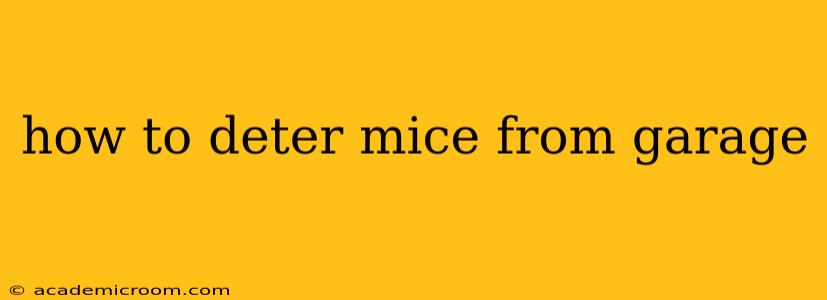 how to deter mice from garage