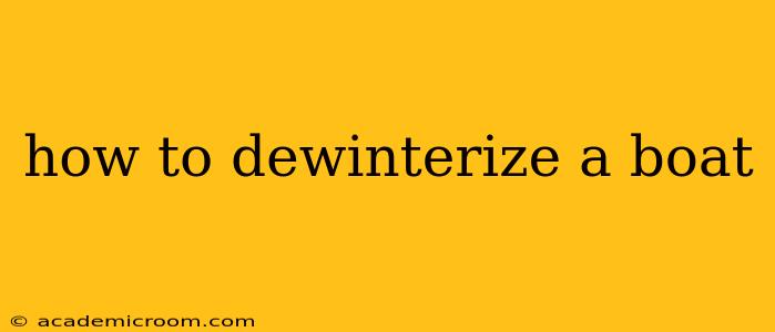 how to dewinterize a boat
