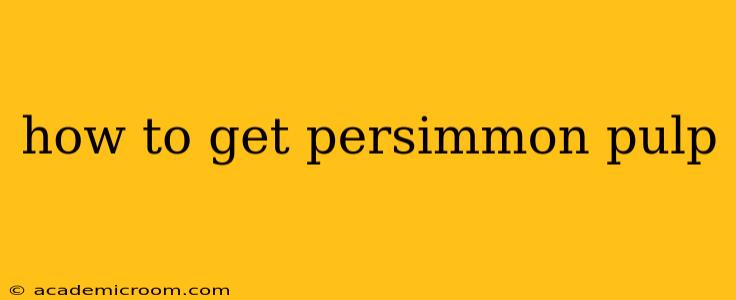 how to get persimmon pulp