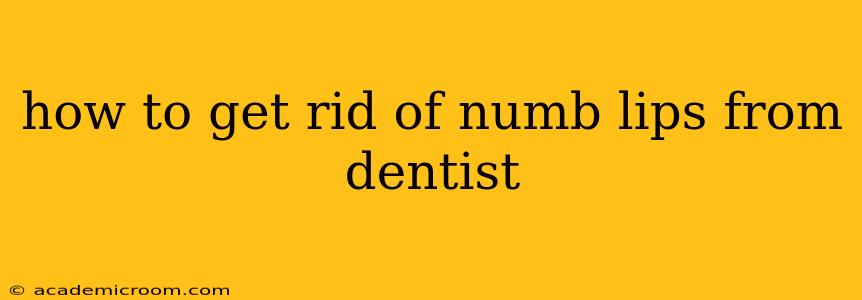 how to get rid of numb lips from dentist