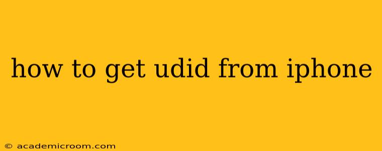 how to get udid from iphone
