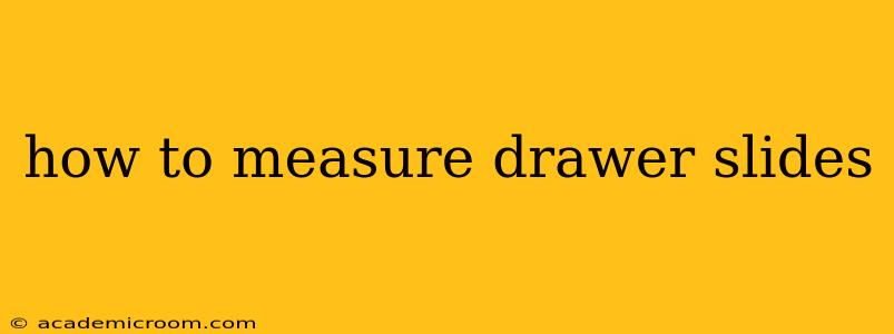 how to measure drawer slides