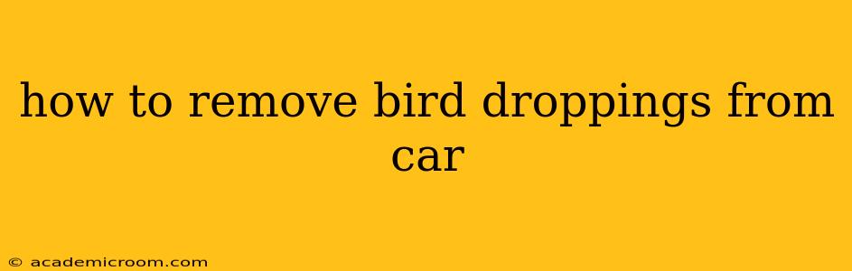 how to remove bird droppings from car