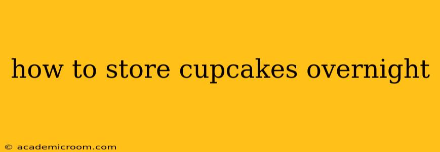 how to store cupcakes overnight