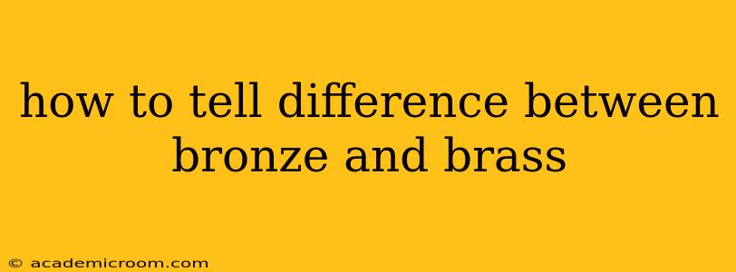 how to tell difference between bronze and brass