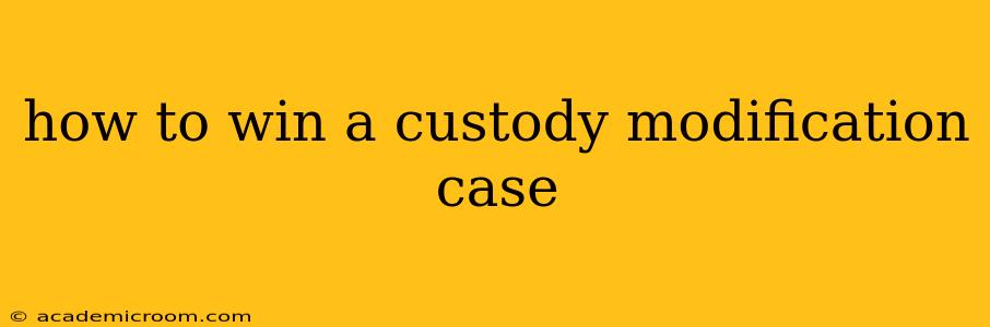 how to win a custody modification case