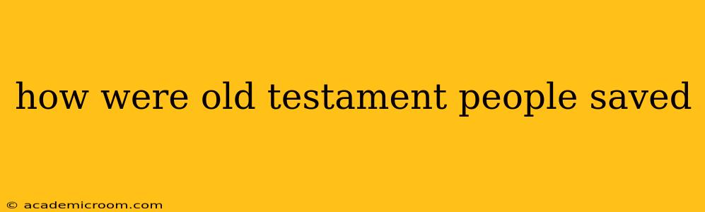 how were old testament people saved