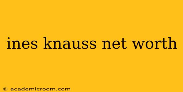 ines knauss net worth
