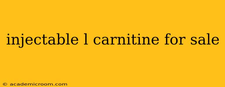 injectable l carnitine for sale