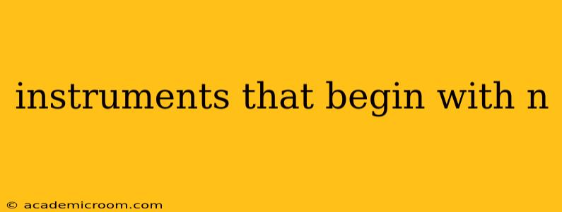 instruments that begin with n