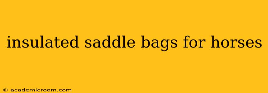insulated saddle bags for horses