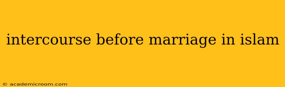 intercourse before marriage in islam