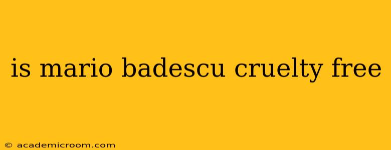 is mario badescu cruelty free
