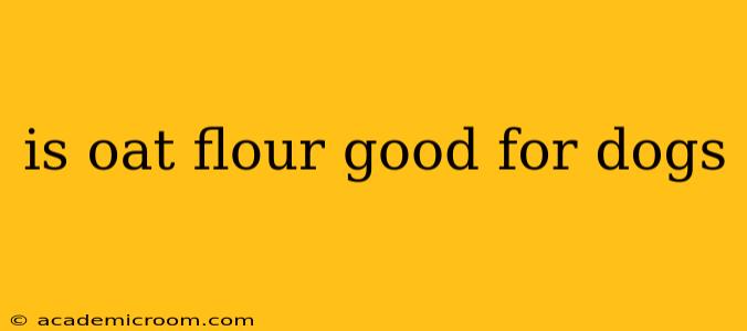 is oat flour good for dogs
