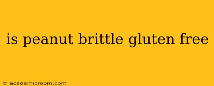 is peanut brittle gluten free