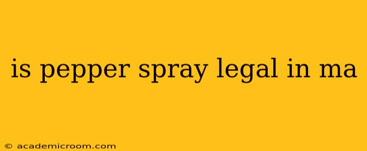 is pepper spray legal in ma