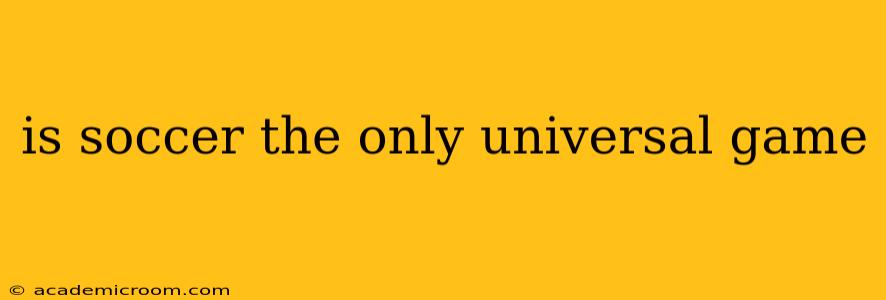is soccer the only universal game