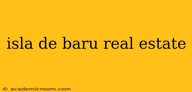isla de baru real estate