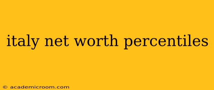 italy net worth percentiles