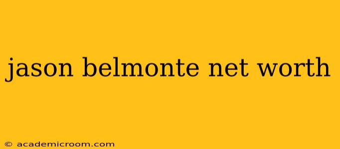 jason belmonte net worth