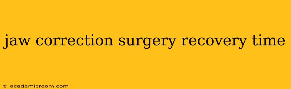 jaw correction surgery recovery time