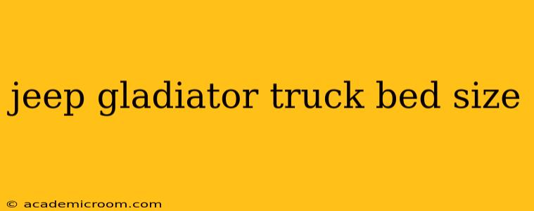 jeep gladiator truck bed size