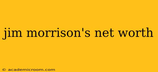 jim morrison's net worth